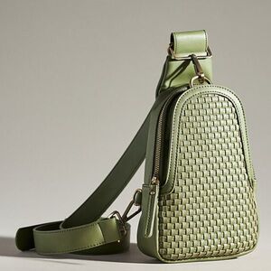 Anthropologie x Urban Originals Woven Green Sling bag
